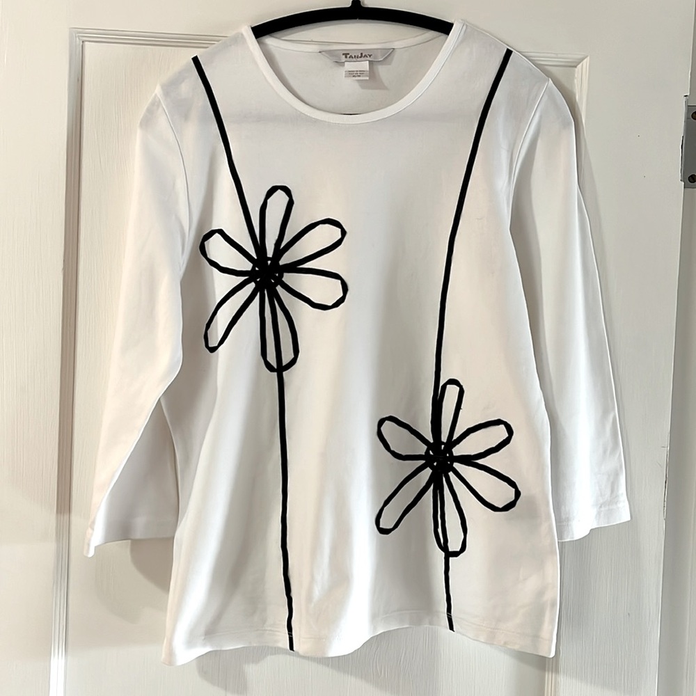 Very Y2K 3/4 Sleeve Cotton Top